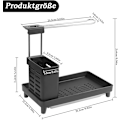 Miniatyrbillede 2 af 5: Køkkenorganisator, Karkludholder i Rustfrit Stål, Vask Organiser, Vask Karkludholder (Sort)