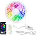 Miniatyrbillede 1 af 2: 5M 5050 RGB LED Strip, Lysbånd Styres via fjernbetjening - Perfekt