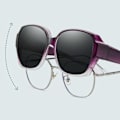 Miniatyrbilde 3 av 4: Polariserte Suncovers Solbriller Over Briller lilla purple
