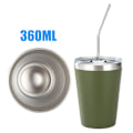 Miniatyrbilde 3 av 4: Rustfrie Barnekrus med Sølebestandig Lokk, Sugerør & Silikonhylser, 355 ml, BPA-frie, Isolerende, for Kalde & Varme Drikker Style 3