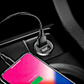 Miniatyrbilde 4 av 7: Mini USB-billader Doble USB-porter Hurtiglading Biladapter Telefonlader For iPhone Xiaomi Huawei Samsung Biltilbehør Black