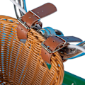 Miniatyrbilde 5 av 5: Barnesykkelkurv Foran Vevd Wicker Sykkelkurv Med Styrestreamers , ; Brown