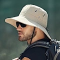 Miniatyrbilde 4 av 5: Hatt for menn, sommer, solhatt, vindtett rem, bred brem, UV-beskyttelse, sammenleggbar, bærbar, hagearbeid, fiske, reiser, utendørs, fiskehatt dark gray