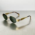 Miniatyrbilde 1 av 5: Dame Retro Triumfbuen Solbriller Golden Green