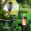 Miniatyrbilde 2 av 5: Solcellelamper med flammeeffekt - 6-pakning vanntette solcellelamper, flimrende flammeeffekt for dekorasjon, hage, uteplass, sti null null none