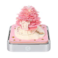 Miniatyrbilde 1 av 5: Omoshiroi Block 3D Notisblokk 3D Kalender 2024 Sakura Trehytte Bordkalender Med Lys Papirkunst 3D Notisblokk Julegave (FMY) Treehouse calendar2