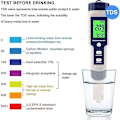 Miniatyrbilde 2 av 5: Pool Salt Tester, Digital Salinitetsmåler, Høy nøyaktighet 5 i 1 Salinitetsmåler for Saltvann, IP67 W