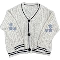 Miniatyrbillede 1 af 5: Taylor Swift, oversized strikket cardigan til kvinder Casual Button Down Langærmet V-hals folkloretrøjer Abrikos Apricot XL