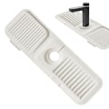 Miniatyrbilde 1 av 5: Vask Støtskjerm Sprutbeskyttelse Oppsamlingsmatte Silikon Avløpsmatte Vaskkran Beskyttelsesmatte For Gård Bad Kjøkken Vask Beige XL Beige