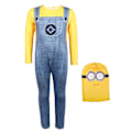 Miniatyrbilde 1 av 5: Minions Cosplay Halloween Kostyme Barn Fancy Dress Lue Hatt Jumpsuit Antrekk 140cm