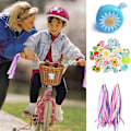 Miniatyrbillede 1 af 5: Børne Cykelkurv Foran Vævet Wicker Cykelkurv Med Styr Streamers , ; Brown