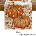 Miniatyrbilde 3 av 4: Oransje Gresskar, Eukalyptus Høst Bordløper, Høst Thanksgiving Kjøkken Spisebord Dekorasjon for Hjemmefest Dekor 13x72 Tommer Style 3