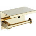 Miniatyrbillede 1 af 5: 304 T55 Toiletpapirholder i rustfrit stål, børstet guld, rustfrit stål, toiletpapirholder med hylde - Perfekt