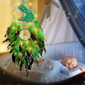 Miniatyrbild 2 av 5: Drömfångare med dinosaurie för pojkar och flickor, Drömfångare ljus väggdekoration fjäder vägghängande dino drömfångare barnpresent (LGL) Grön Green With light