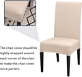 Miniatyrbilde 2 av 5: 4- eller 6-pakning med elastiske stoltrekk, vaskbare og avtagbare, beige 6 stk 6pcs beige