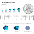 Miniatyrbilde 4 av 4: 600 stk Hotfix Indicolite Rhinestones for Håndverk, SS30 (6,3-6,5 mm) Indicolite Indicolite SS30