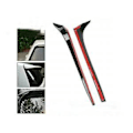 Miniatyrbilde 1 av 5: 2x Vindusspoiler sidekantvinge for VW Golf 7 7.5 Mk7 Mk7.5 2014-2018