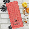 Miniatyrbilde 4 av 4: 4 stk Halloween Håndklær Bomull for Baderom Sett Broderi 70*40cm Spøkelse Hodeskalle Skjelett Kjøkkenhåndklær Edderkopp Gresskar for Knask eller Knep Bord Style 4