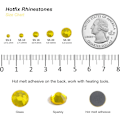 Pikkukuva 4 / 4: 8000 Heta Fixeringar Strassit, Sitruunankeltainen, SS6, 1,9-2,1 mm Vaatteisiin & Askarteluun, Sitruunankeltainen Lemon Yellow SS6