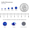 Miniatyrbild 3 av 4: 8000 st Hotfix Safir Rhinestones för Hantverk, SS6 (1,9-2,1 mm) Safir Sapphire SS6