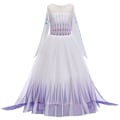 Miniatyrbilde 4 av 9: Elsa Prinsesse Kostyme Frozen Elsa Kjole cm Lilla Purple 150
