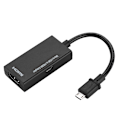 Miniatyrbillede 1 af 5: 1080P Micro USB til HDMI-adapter 8-kanals stereolyd 5-benet HDMI-videoadapter til Android