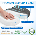 Miniatyrbilde 3 av 7: Kontorstolpute Ekstra Stor Memory Foam Sittepute, Ergonomisk Sittepute for å Lindre Isjias og Smerte Forårsaket av Langvarig Sitting black