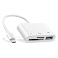 Miniatyrbilde 1 av 5: USB C til Micro-SD TF Minnekortleser, 3-i-1 USB Kamera Kortleseradapter for Galaxy S10/S9 m.fl.