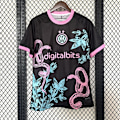 Miniatyrbillede 1 af 2: Sæson 2425 F.C. Internazionale Milano Kortærmet fodboldtrøje Hurtigtørrende åndbart sportstøj Sort Black S