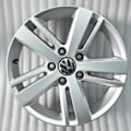 Miniatyrbild 6 av 8: 4-Pack - Volkswagen VW Navkapslar / Hjulnavsemblem - Bil Silver Silver 65 mm