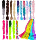 Miniatyrbild 1 av 7: Jumbo Braid / Löst Hår Hårfläta - 60 cm MultiColor_jar MultiColor Svart/Grå