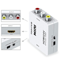 Miniatyrbilde 7 av 7: HDMI til AV/RCA 1080P Signalomvandler Universal Black Svart