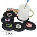Miniatyrbilde 3 av 4: Korkunderlag i Vinyl for Plater - Beskytter Bordoverflaten og Forebygger Skader (6 stk Vinyl) Style 2