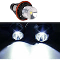Miniatyrbilde 3 av 5: 1 par 8000K hvite LED Angel Eye Marker Halo-lamper for E39 E53 E60 E63 E64 E66 E87 5 6 7 X3 X5