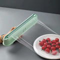 Miniatyrbilde 6 av 10: Holder for plastfolie og aluminiumsfolie med skjærer og sugekopper, hvit white