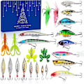 Miniatyrbilde 1 av 4: Fiskekalender - Sett med fiskeutstyr, fiskeredskaper for voksne menn og gutter, fisketilbehør (24 stk) B