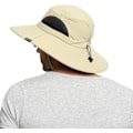 Miniatyrbilde 3 av 5: Beige Solhatt for Menn og Kvinner, Sommer UV-Beskyttelse, Utendørsvandring DXGHC