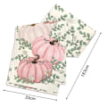 Miniatyrbilde 2 av 4: Oransje Gresskar, Eukalyptus Høst Bordløper, Høst Thanksgiving Kjøkken Spisebord Dekorasjon for Hjemmefest Dekor 13x72 Tommer Style 1