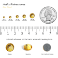 Pikkukuva 4 / 4: 8000 kpl Topaz Hotfix Strass -kiviä DIY-askarteluun, SS6, 1,9-2,1 mm Topaz Topaz SS6