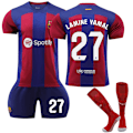 Miniatyrbild 1 av 2: 23-24 Barcelona Hemma Barn Fotbollströja Nr. 27 Yamal 20