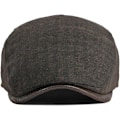Miniatyrbilde 2 av 5: Flat cap herre basker caps høst vinter, toppad cap Cabbie Hunter hatt (Kaffee)