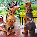 Miniatyrbild 2 av 8: Uppblåsbar Dräkt Vuxen Uppblåsbar Dinosaurie Dräkter T rex Dräkt för Vuxen