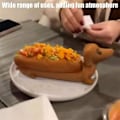 Miniatyrbillede 6 af 6: Hotdog Gravhund Bakke 2025 Ny Sjov Hotdog Sushi Serveringsbakke - Gaver til Elskere Dark Brown
