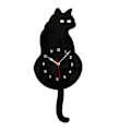 Miniatyrbild 1 av 5: Katt Pendel Väggklocka, Kattklocka med Rörlig Svans, Vardagsrum