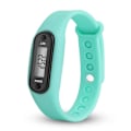 Miniatyrbillede 1 af 4: Fitness Tracker LCD Digital Skridttæller Gang Skridt Kalorietæller Armbåndsur-WELLNGS Cyan