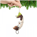 Miniatyrbilde 4 av 4: Hengende juletrepynt Dachshund Hundformede Henger for Hjemmet Juledekorasjoner Jul Nyttårspresenter Hjeminnredning