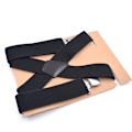 Miniatyrbilde 6 av 8: Herr Hängselhängslen seler 5 cm rygg Heavy Duty Biker Snowboard Bukser Elastiske 4 klips Camel