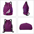 Miniatyrbilde 5 av 9: Snørevesker, Vanntett Svømmeveske for Barn Voksne, Stor Snøre Gymveske, Sport Snøre Gym Ryggsekk, Unisex PE Veske Med Skoseksjon Purple