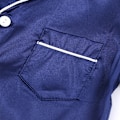 Miniatyrbild 8 av 11: Satin Pyjamas Set i Siden, Kortärmad, Barnkläder för Sovkläder blå blue 100