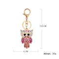 Miniatyrbillede 2 af 4: Mode Rhinestone Ugle Nøglering, Guld Glitrende Legering Nøglering Vedhæng